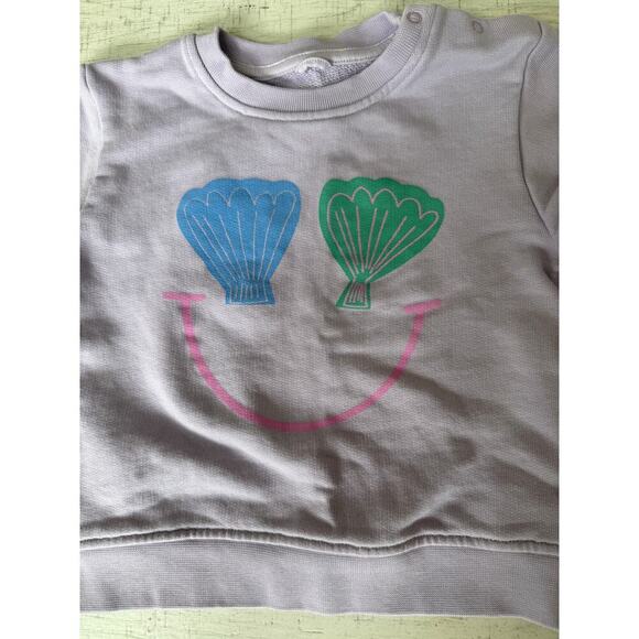 Stella McCartney Babies Purple Shell-Print Cotton Sweatshirt Size 3T - Picture 6 of 7